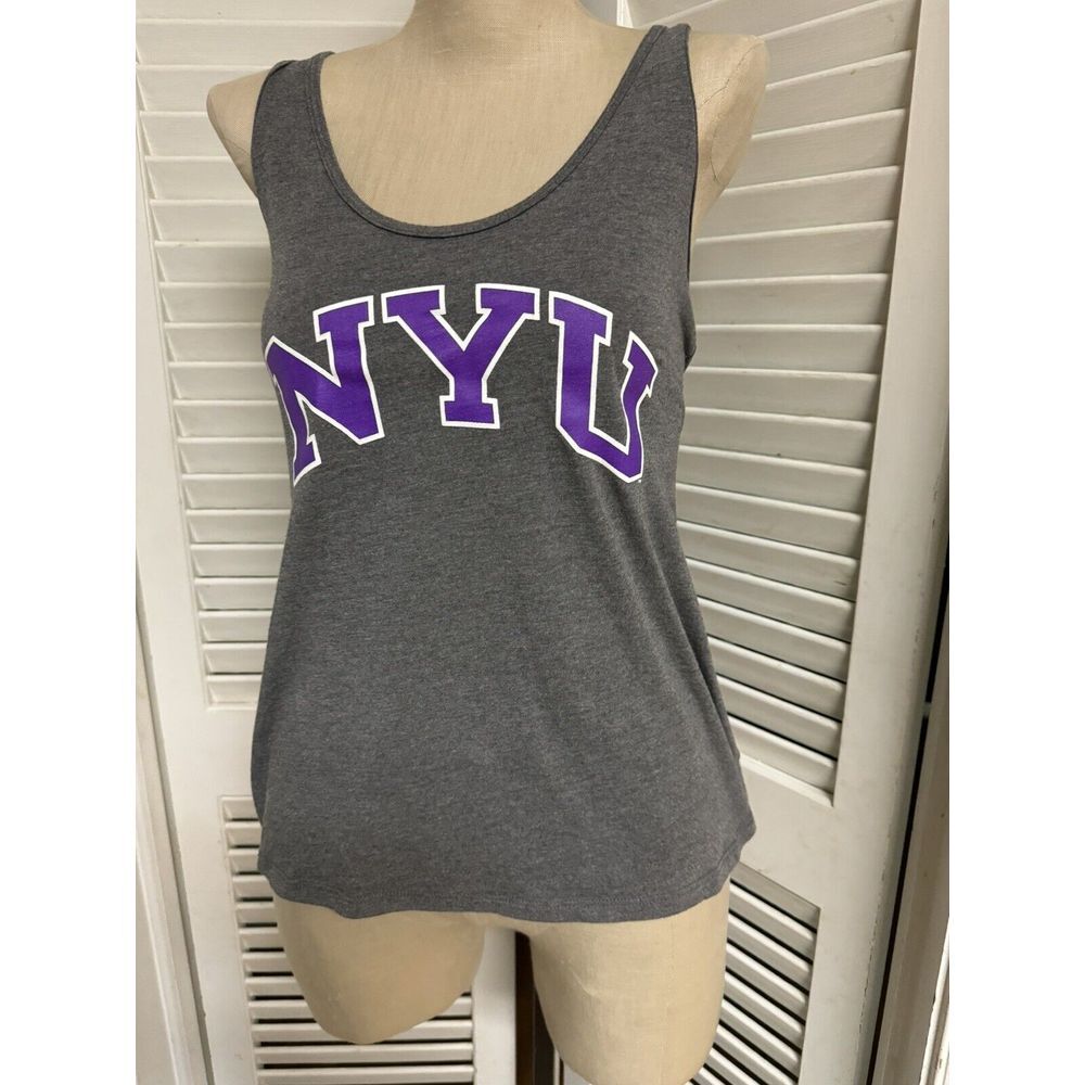 NYU New York University Champion Women's Racerback Tank Top‎ Gray Purple S\Small